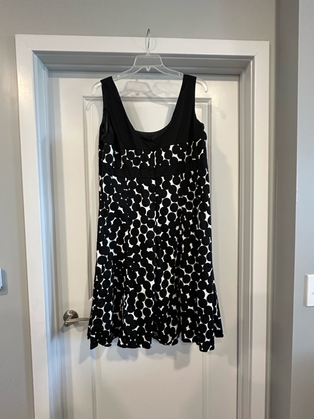Jones Wear Black and White Polka Dot Midi Dress - Picture 2 of 5